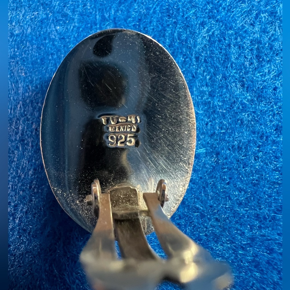 Sterling Silver Solid Clip Earrings - image 3